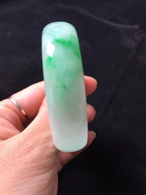 High Grade Natural Jadeite Bangle Mm Ice Species Pure Green Floats