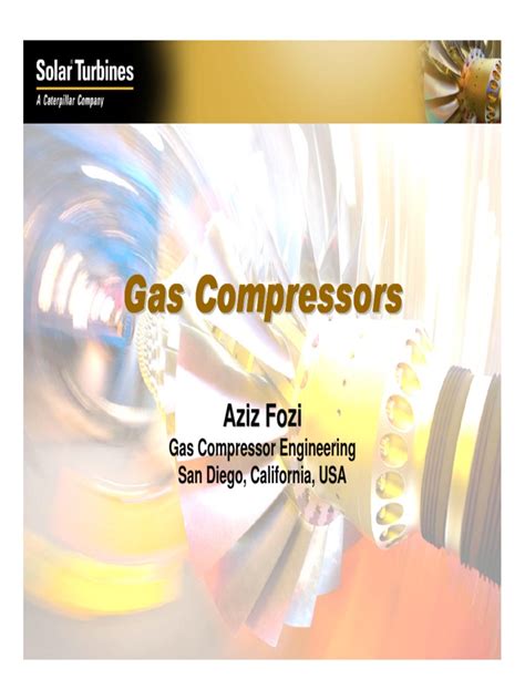 Gas Compressors Solar Turbine Pdf Turbine Gas Turbine