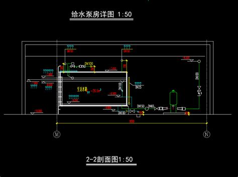 给水泵房中水泵房设计详图免费下载 独立泵房及机房图 土木工程网