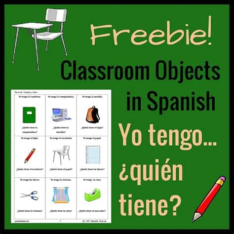 List Of Classroom Objects In Spanish