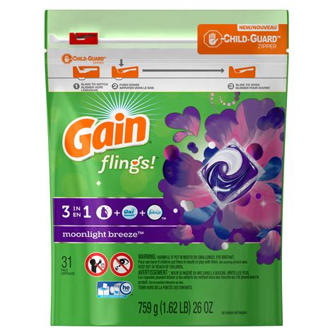 Gain Flings Moonlight Breeze He Laundry Detergent Pacs Shop