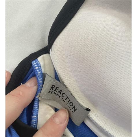 Kenneth Cole Reaction Blue Bikini Top Size B C Depop