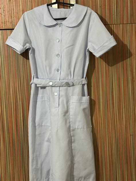 White Nursing Student Uniform (UERM), Women's Fashion, Dresses & Sets ...