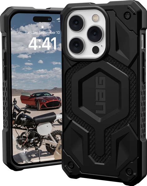 Uag Monarch Series Case With Magsafe For Iphone Pro Kevlar Black