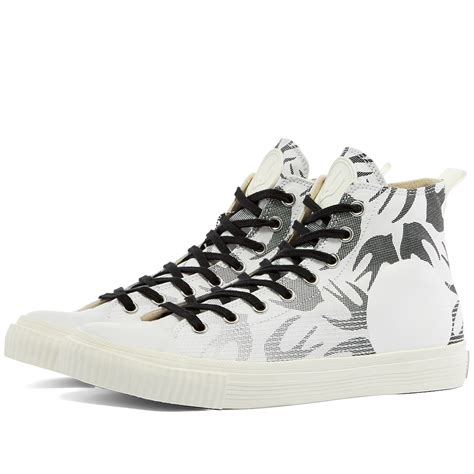 McQ Alexander McQueen Swallow High Plimsoll Optic White Black END