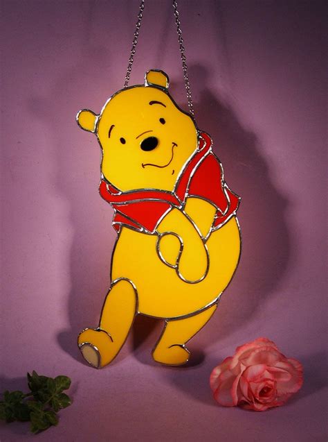 Stained Glass Winnie The Pooh 941 By Stainedglassbywalter On Etsy Four