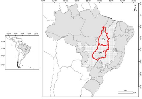 Map Of Brazil Showing The Location Of Goi S Go And Tocantins To