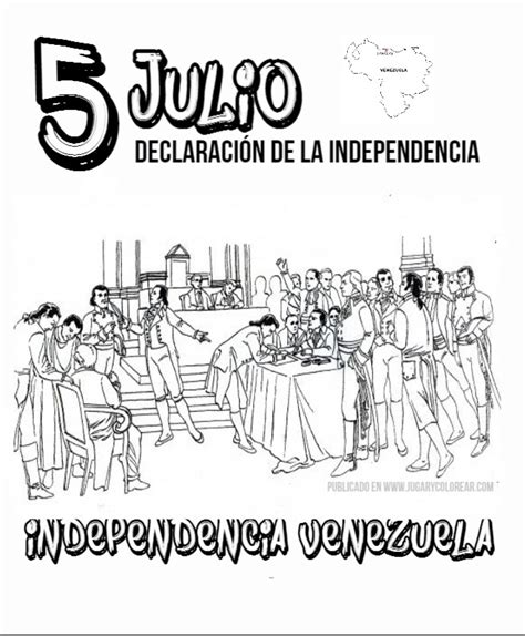 Declaracion De La Independencia De Venezuela Dibujos Para Colorear