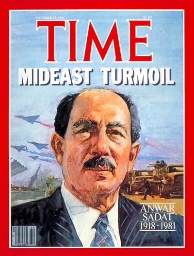 TIME Magazine Cover Anwar Sadat Oct 19 1981 Anwar Sadat Egypt