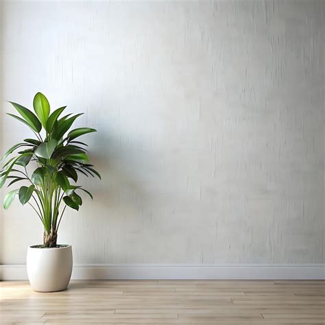 Premium Photo | A modern plant with white wall background