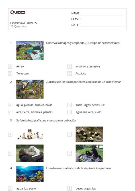 50 Ciencias De La Vida Hojas De Trabajo Para Grado 3 En Quizizz Gratis E Imprimible