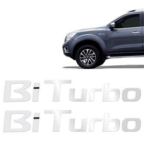 Emblema Resinado Bi Turbo Cromado Nissan Frontier 2020 2021 Shopee Brasil