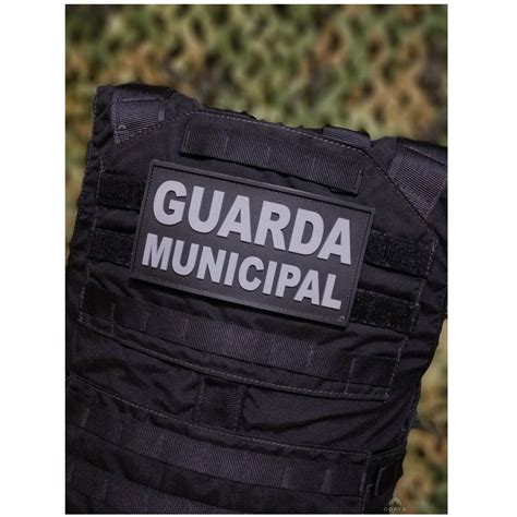 Patch Sutache Emborrachado Para Colete Guarda Municipal Negativo