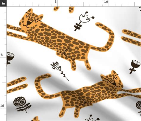 Lighthearted Leopards Lounging Lazily Fabric Spoonflower