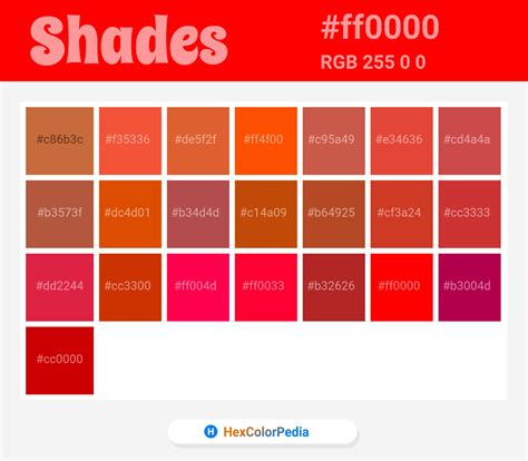 red color ff hex color conversion color schemes color