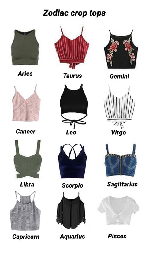 Zodiac Crop Tops Zodiac Sign Fashion Zodiac Clothes Outfits