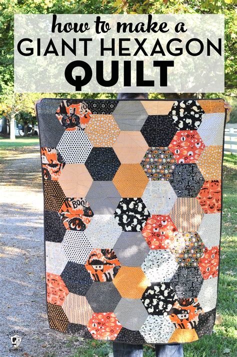 Large Hexagon Quilt Pattern And Tutorial Polka Dot Chair Hexagon