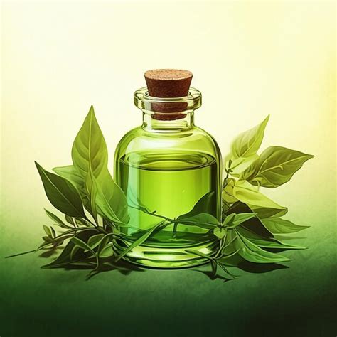 Premium Ai Image A Bottle Of Olive Oil Sits On A Green Background