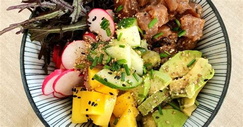 Poke Bowl Au Thon Mangue Et Radis Audrey Cuisine