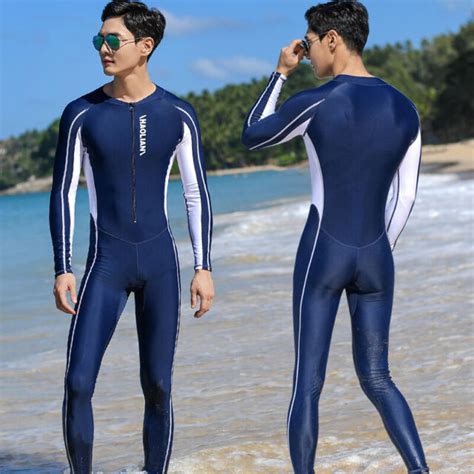 Mens One Piece Swimsuit Full Body Swimwear Snorkeling Surf Lycra Scuba