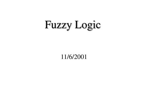 Ppt Fuzzy Logic Powerpoint Presentation Free Download Id783895