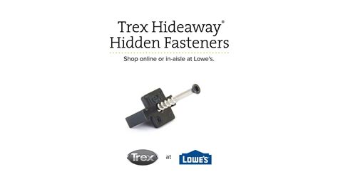 Explore Trex Hideaway Hidden Fasteners At Lowes Youtube