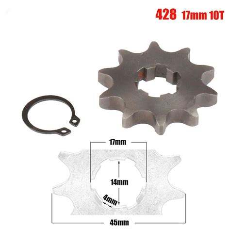 Шестерня Передней Звездочки Звезда Ведущая 428 17мм 10 11 12 13 14 15