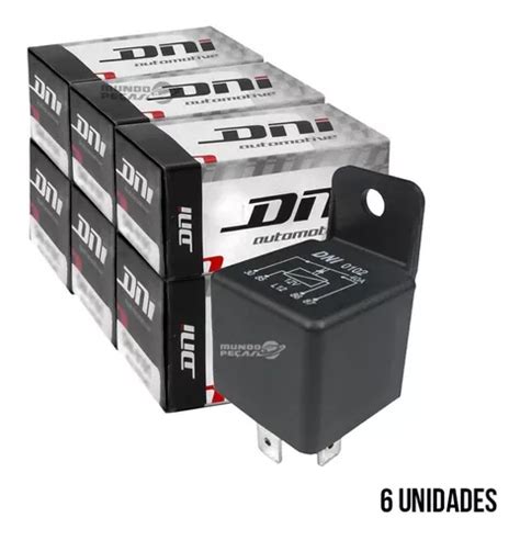 Relé Auxiliar Automotivo Dni 0102 40a 12v Universal 6 Peças MercadoLivre