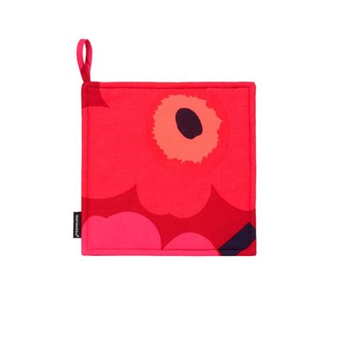 Marimekko Pieni Unikko Redred Pot Holder Marimekko Pot Holders