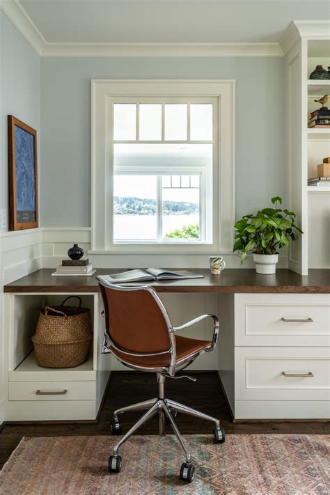 Waterfront Craftsman Beach Style Home Office Seattle By Colleen