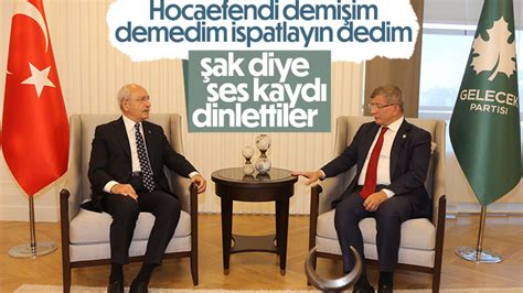 Ahmet Davutoğlu Kemal Kılıçdaroğlu nu kabul etti