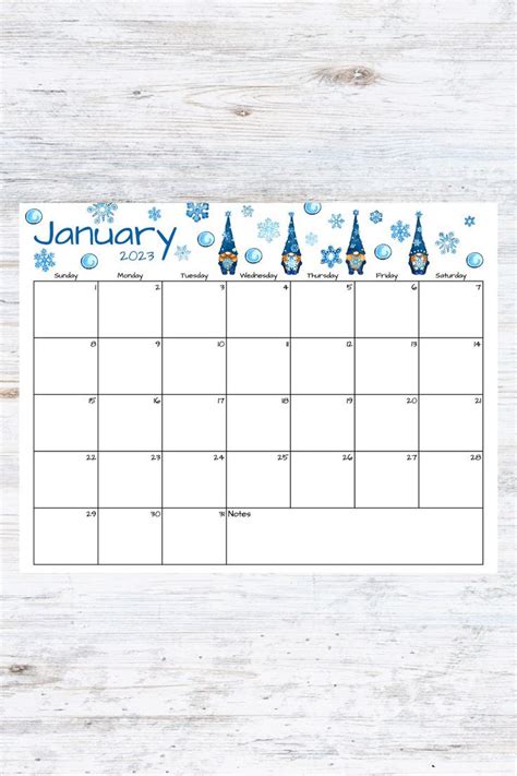 Fillable Editable January Calendar January 2023 Calendar Etsy In 2023