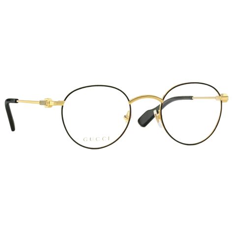 Gucci Round Frame Optical Glasses Gold Black Gucci Eyewear Avvenice