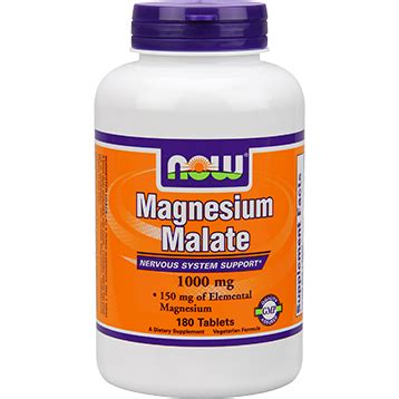 NOW Magnesium Malate 1000 mg 180 tabs | Strand Supplements