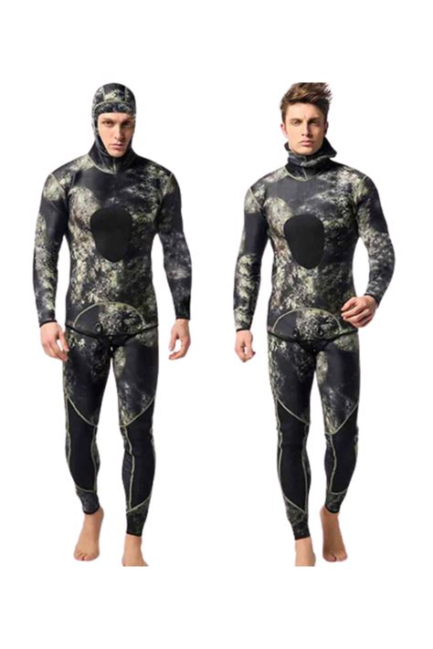 Myledi Mm Men S Piece Spearfishing Camouflage Wetsuit