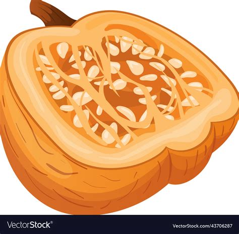 Pumpkin cut cartoon Royalty Free Vector Image - VectorStock