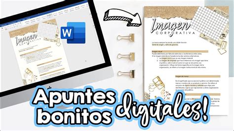 Apuntes Bonitos En Word Clases En Línea Barbs Arenas Art Youtube