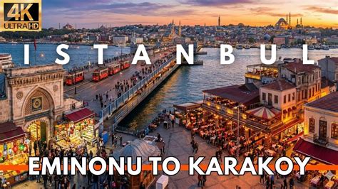 istanbul turkey   walking  eminonu bazaar  galata bridge