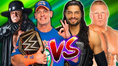 WWE John Cena The Undertaker Vs Roman Reigns Brock Lesnar YouTube