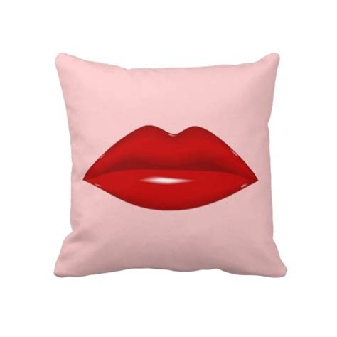 Red Red Lips Throw Pillows Zazzle Red Lips Throw Pillows Pillows