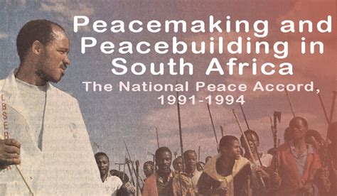 Book Launch Peacemaking And Peacebuilding In South Africa The National Peace Accord 1991