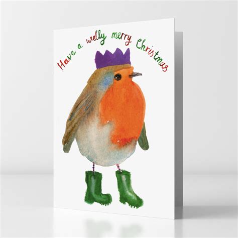 Pack Of Five Robin Christmas Cards Rosie Webb