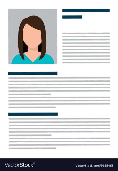 Business Curriculum Vitae Or Cv Royalty Free Vector Image