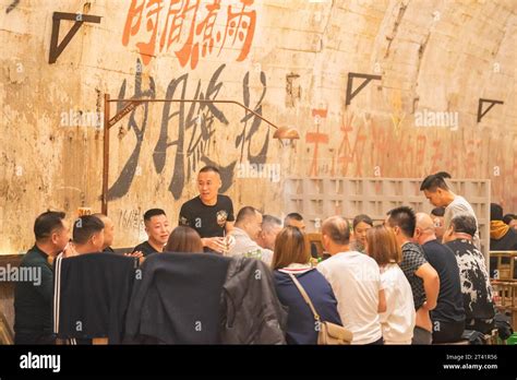 Chongqing China October Citizens And Tourists Enjoy Hot Pot At The Largest