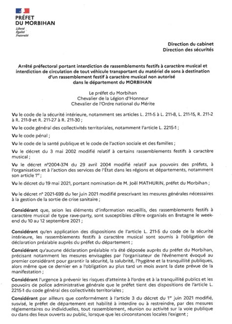 2 arrêtés préfectoraux du 9 et 10 septembre Mairie de Melrand