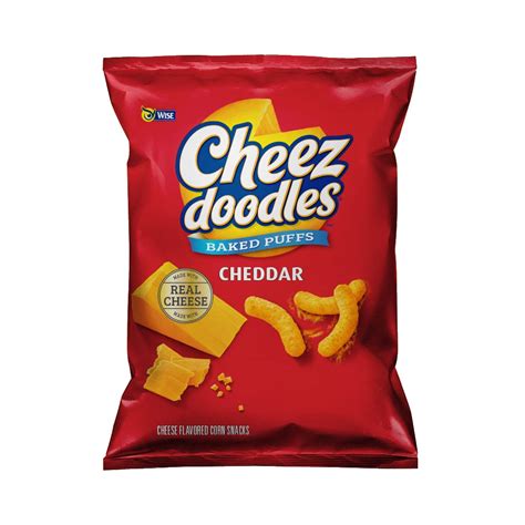 Wise Snacks Cheez Doodles Baked Puffs Real Cheddar Cheese