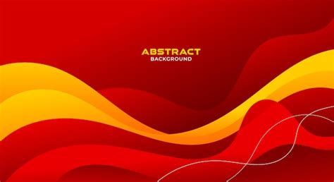 Premium Vector | Wave red and orange abstract background