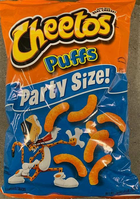 New Party Size Cheetos Puffs 16 Oz Bag Made With Real Cheese Free World Shipping 1999 Cheese