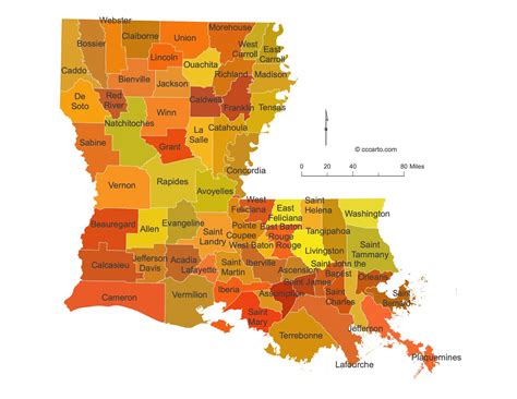 louisiana map of parishes and cities 12