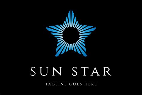 Geometric Modern Blue Sun Star Logo Graphic by AFstudio87 · Creative ...